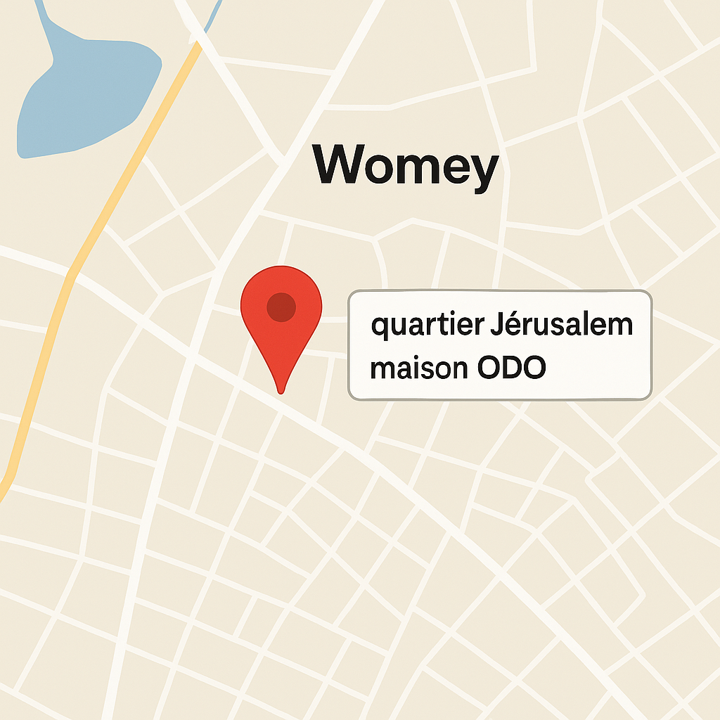 Localisation de l'agence à Womey